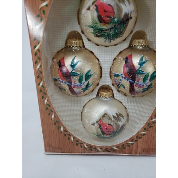 Krebs Christmas Ornaments Cardinals Woodland Accent Collection VTG Excellent - Picture 4 of 16